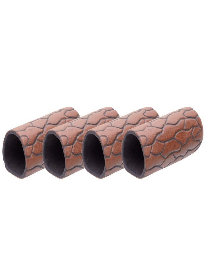 Plecoceramics مجموعة ديكورات سيراميكية لتربية أسماك البليكو في كهف، مناسبة لأحواض السمك متوسطة الحجم (4 قطع) - Image 1